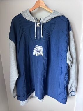 Vintage 90s Penn State starter hooded jacket, rare piece of retro clothing sizeL